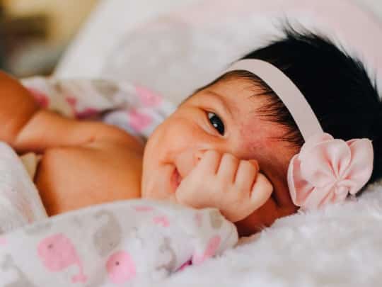 Photo of a so cute baby.