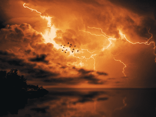 judgment day is coming, are you ready? thunder storm