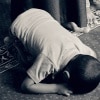 A praying kid, God is The Pardoner.