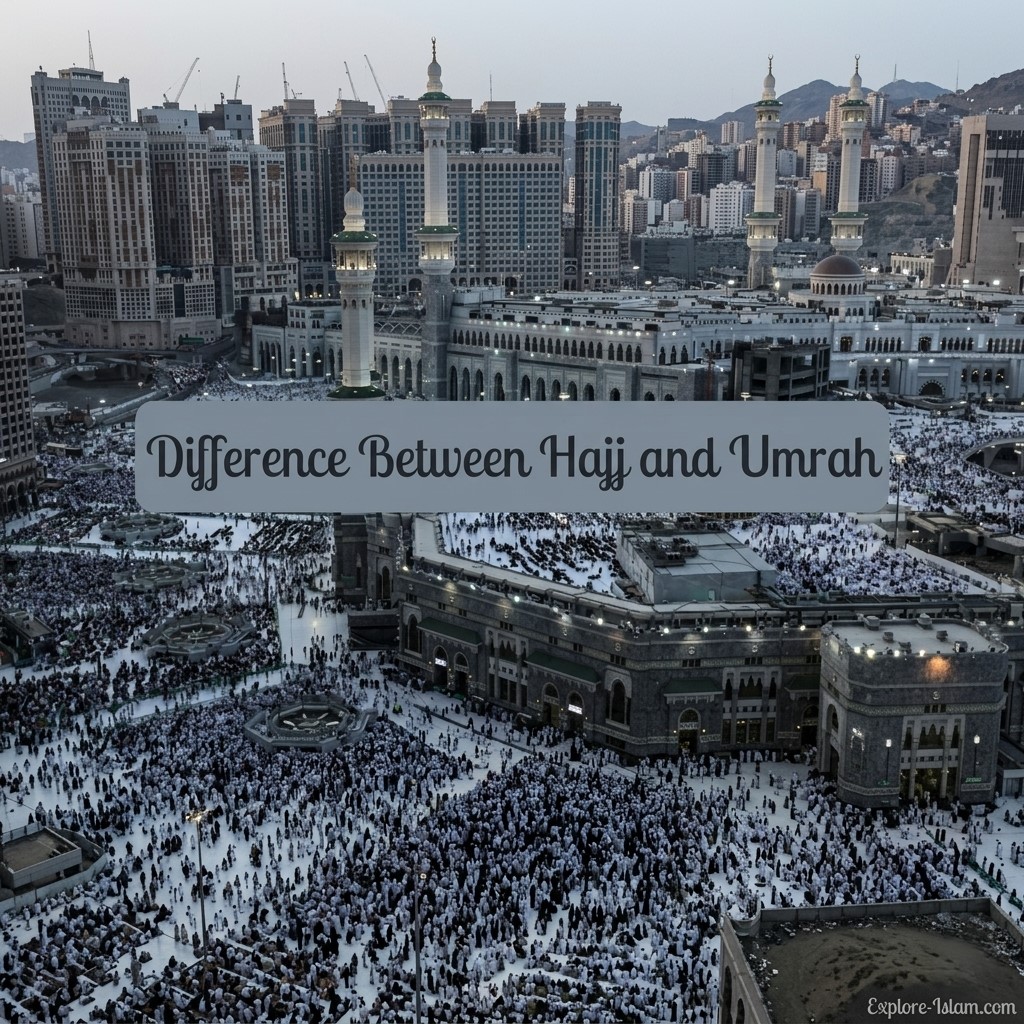 Difference between hajj and Umrah